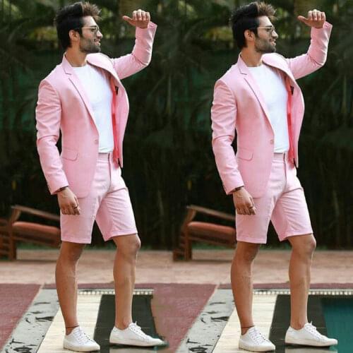 Pink Mans Suits For Wedding Groom Wear Tuxedos Groomsman Suit Dinner Suit Prom Dresses Peaky Binders Two Pieces(Jacket+Pants)