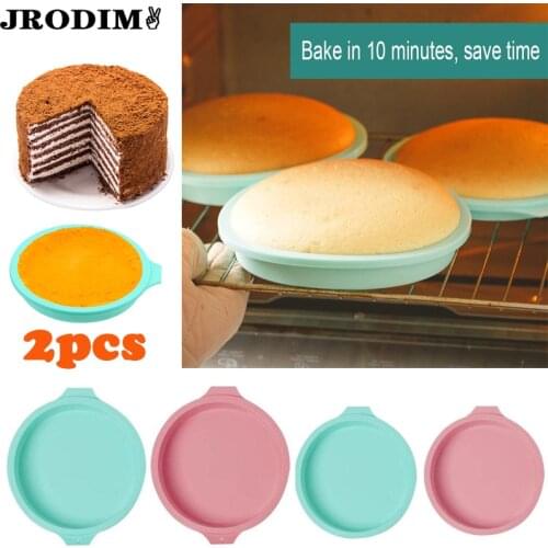 4/6/8inch Silicone Cake Mold Round Rainbow Cake Moulds Non-Stick Baking Bakeware Pizza Mold Kitchen Baking Cake Tool Accessories