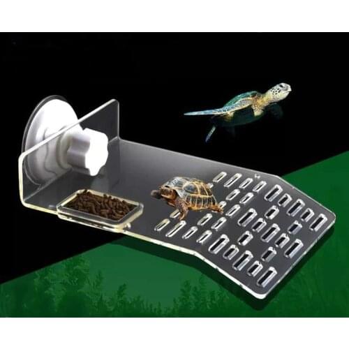 Turtle Tank Reptile Floating Pier Easy to install Powerful suction cup Platform Basking Stone Island Terrapin terrarium