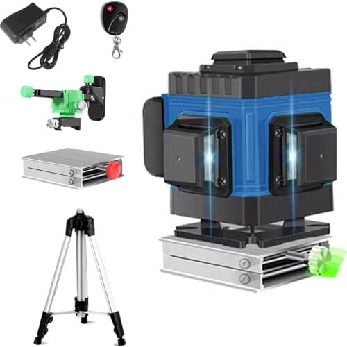 360 12/16 Blue Lines Laser Level Horizontal Self-Leveling Green Laser Beam Line Horizontal Vertical Cross Lines Indoors Outdoors