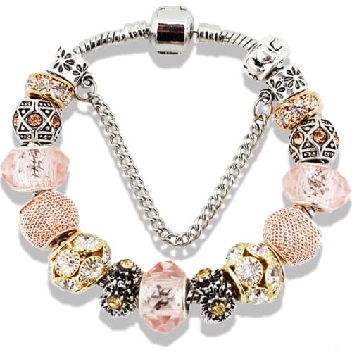 VIOVIA Hot Sale Handmade Charm Bracelet & Bangles for Women Wholesale Fashion Jewelry Fit Pan Original Bracelets Pulseira B15168