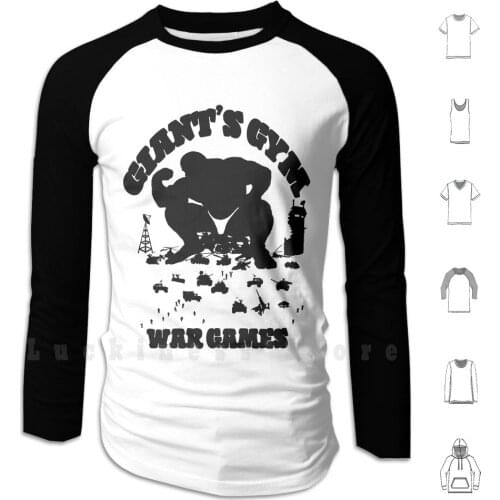 War Games ( Black ) Hoodies Long Sleeve Bodybuilding Weight Lifting Muscle Gym Giant Huge Big