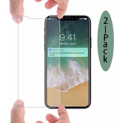 2 Pack iPhone XR Tempered Glass Screen Protector Compatible for iPhone 11 iPhone Xs Glass with iPhone 7 HD Clarity Phone 6 8