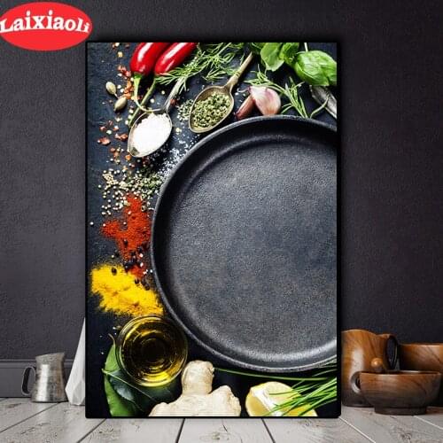 Grains Spices Spoon food Kitchen 5d diamond painting diy full square drill diamond embroidery round diamond mosaic DIY rhineston