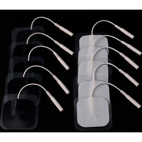 10 Pcs Replacement Pads For Massagers /Tens Units Electrode Pads 4x4cm White Cloth