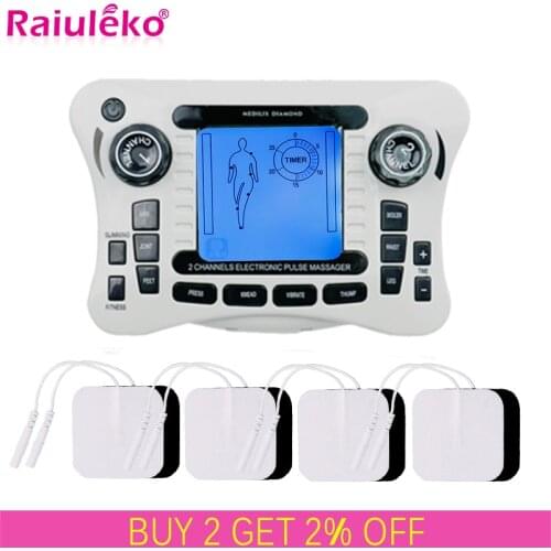 12 Modes Tens Pulse Massager Ems Electrical Muscle Stimulator Acupuncture Low Frequency Physiotherapy Machine Fat Burner Cupping