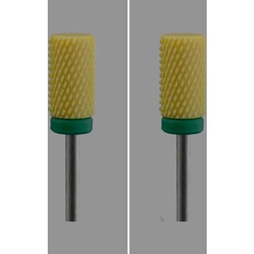 2pcs Orange Ceramic Nail Drill Bit - Small Barrel Bit C