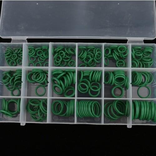 270PCS 18-Size Car Air Conditioning Rubber O-Ring Gasket Seals Kits Green