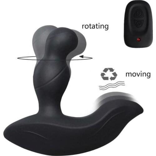 360 Rotating Anal Plug Silicone Vibrator Male Man Sex Toy Anal Plug Toy Prostate Massager Gay Sex Toys Male Vibrator Sex Shop