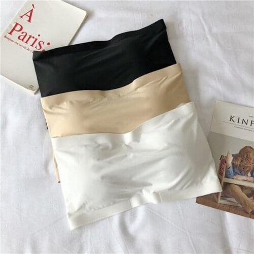 Womens Seamless Tube Tops Strapless Padded Bra Bandeau Tube Top Women Pads Intimates