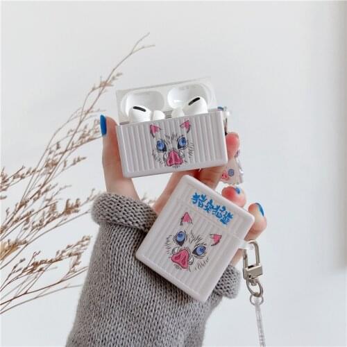 Cartoon Anime Demon Slayer Earphone Case For Airpods 2 1 Pattern Soft TPU Headphone Cover For Airpods Pro 3 Coque with Ornaments