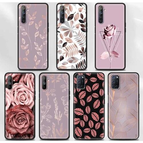 Fashion Flower Leaf Phone Case For Realme GT Neo 8 7 6 Q2 Pro 7i Q2i C25 C21 C20 C15 C11 C3 V15 V13 X50 5G Cover Silicon Capa