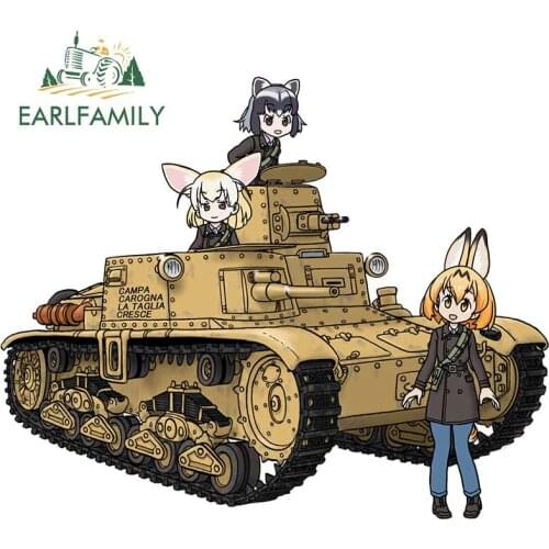 EARLFAMILY 13cm x 10.5cm for African Wild Dog Bumper Window car Stickers DIY waterproof Decal Suitable for all types of vehicles