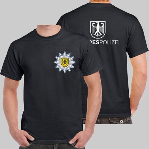 Tshirt Germany Federal PoliceS Force Bundespolizei BPOL Logo Black Men T-shirt Size S-3XL