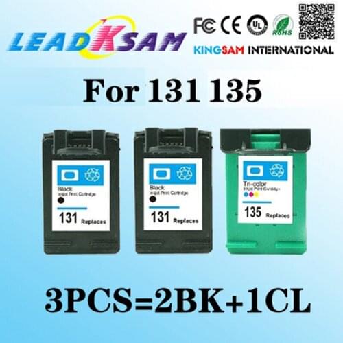 3x ink cartridge compatible for hp131 for hp135 131 135 Photosmart 2710 2610 325 2355 DeskJet 5740 5943 5940 6620 6840