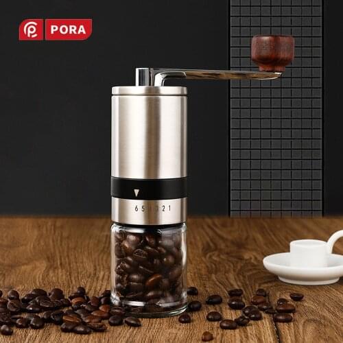 New Hand Coffee Grinder Stainless Steel Manual Grinder Machine Easy Clean Kitchen Tools Adjustable Handmade Coffee Bean Mill