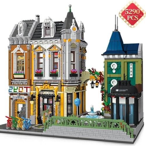 Creator Expert Street View Architecture Building Blocks Ideas Toys Store Model Bricks Assembled Toys for Kids Friends Gifts