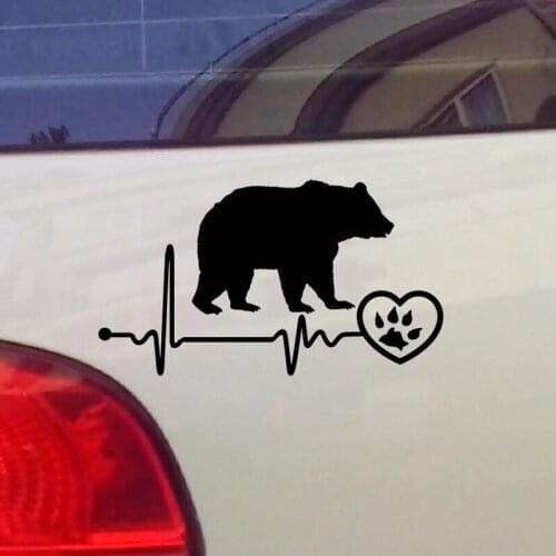 The Bear Car Body Decal Car Stickers Motorcycle Decorations Vinyl Black/Silver 18cmx10cm