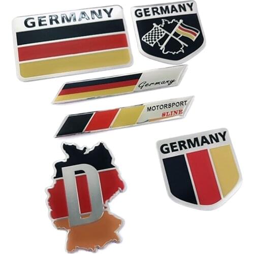 1PC Metal 3D Germany German Flag Badge Emblem Deutsch Car Sticker Decal Grille Bumper Window Body Decoration