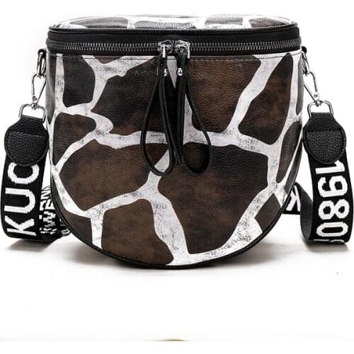 Womens Fashion Waist Bag Zebra Pattern PU Leather Fanny Pack Bananka Antitheft Women Catwalk Shopping Belly Band Belt Bag