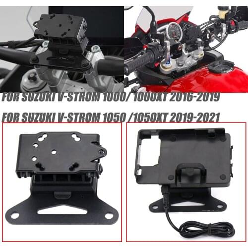 Motorcycle Navigation Bracket Mobile Phone GPS Plate Bracket Phone Holder USB For Suzuki V-Strom 1000/1050 XT 1000XT 2016-2021