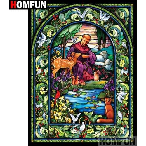 HOMFUN Full Square/Round Drill 5D DIY Diamond Painting "Character painting" Embroidery Cross Stitch 5D Home Decor A08737