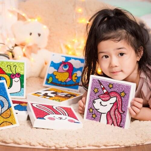 NicHome Full Diamond Childrens Diamond Painting with Frame Handmade Diy Toys Kindergarten Students Birthday Gifts