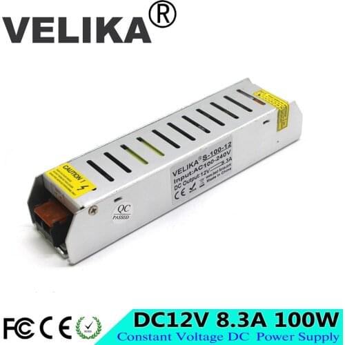 New model 12V 8.5A 100W Switching Power Supply Led Driver Transformer AC 100-240V Input to DC12V SMPS For Strip Light Lamp CCTV