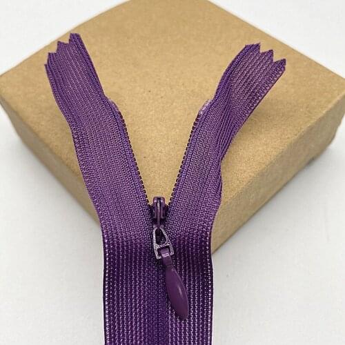 New 5pcs 25-35mm Invisible Lace Zipper Screen Side Color Invisible Zipper Nylon for Sewing Garment Accessories DIY #12