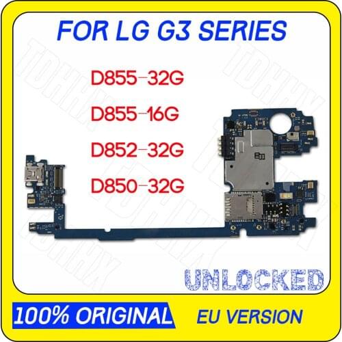 Disassemble For LG G3 Motherboard D855 16GB 32GB Factory Unlocked Mainboard For LG G3 D855 Board With Full Chips Android OS IMEI