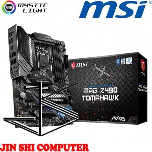 NEW MSI MAG Z490 TOMAHAWK LGA 1200 socket Supports DDR4 Memory, up to 5000(OC) MHz Turbo M.2 PCI-E Gen3 x4 USB 3.2 Gen2x2