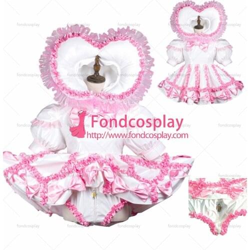Sissy maid pvc dress lockable Uniform cosplay costume Tailor-made[G3704]