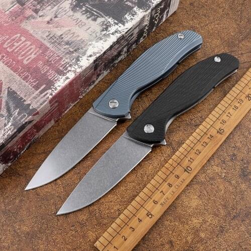 F95 Tactics Outdoor N690 Steel TC4 Titanium + Carbon Fiber Handle Camping defense hunting survival practical fruit folding knife