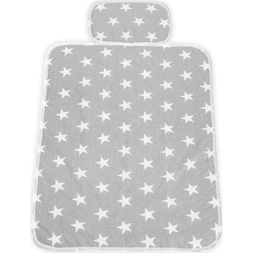 Practical Bottom Opening Cushion Gray Star Pattern Figure Comfortable Baby Diapers Replacement Cushion Cloth Quality Do not Sweat 100% cotton