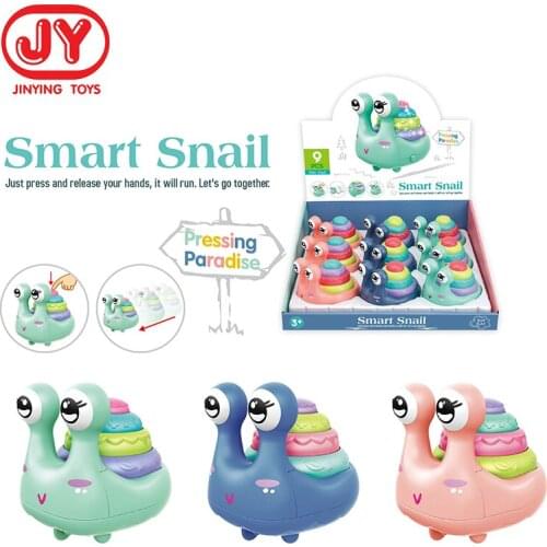 Press Type Small Snails Cartoon Toys Inertia Car Children Toys Quality ABS Plastic Cartoon Snails Model Toys For Kids Girls Gift