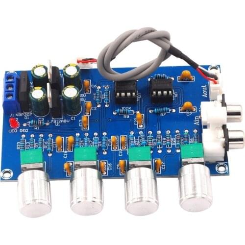 XH-M164 NE5532 Stereo Pre-amp Preamplifier Tone Board Audio 4 Channels Amplifier Module 4CH CH Control Circuit Telephone Preamp