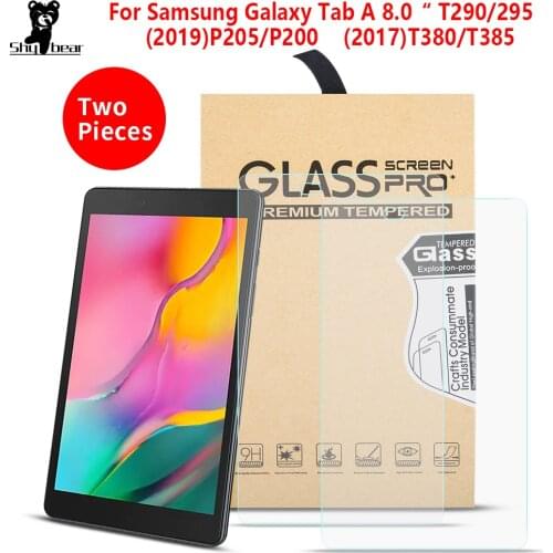2PCS/Lot Tempered Glass for Samsung Galaxy Tab A 8.0 SM-T290 T295 P200 P205 Screen Protector Film for T380 T385 Tablet Glass