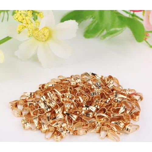 100pcs Bail Connectors Jewelry Findings DIY Necklace Pendant Buckle Clip Clasps
