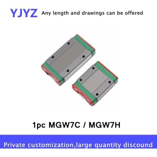 1pcs/ MGW7C MGW7H linear blocks carriage, for MGW7 miniature guide rail cnc parts