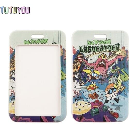 1pcs PC2877 Cartoon Lanyard Credit Card ID Holder Bag Student Travel Bank Bus Business Card Cover Badge DIY Lariat Lanyard