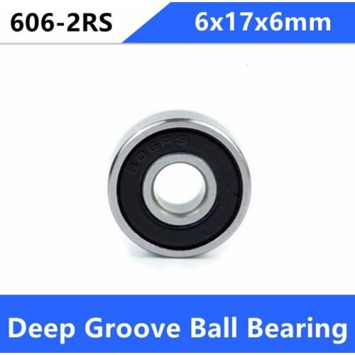 1000pcs/lot 606-2RS 606RS 606 2RS miniature rubber sealed deep groove ball bearing 6x17x6 mm