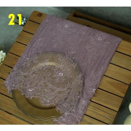 3M/lot black white pink purple blue Eyelash Lace Fabric IDY Aperal Sewing Craft Fabric Wedding Dress Accessories