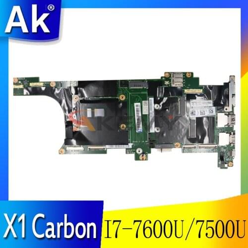 Akemy For Lenovo ThinkPad X1 Carbon 5th (2017) Notebook Motherboard NM-B141 Motherboard CPU I7 7600U/7500U RAM 8GB 100% Test