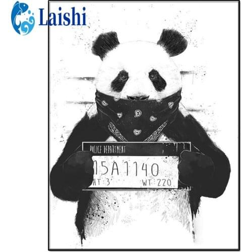 5D Diy Black and white animal art, giant panda Diamond Painting Full Square/Round Diamond Embroidery HD Quality Handmade Product