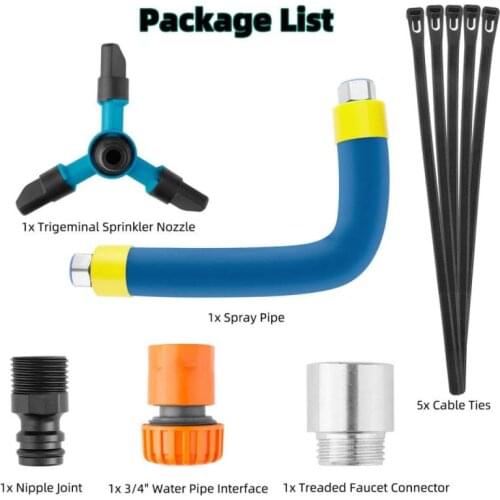 Automatic Sprayer Kids Quick Connect Nipple Toy Blue Stainless Steel Durable 360 Degree For Outdoor Water Park Sprinklers