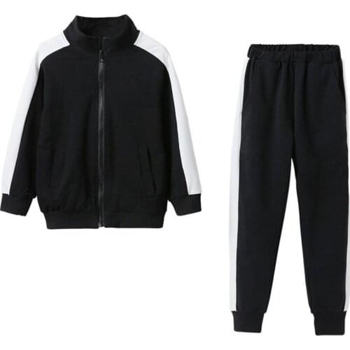 DFXD Children Clothing Sets Boys Girls Sport Suits New Autumn Long Sleeve Zipper Coat+Pant Kids Tracksuits 3-12Yrs Teens Clothes