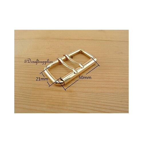 Belt buckle hardware roller pin buckle 2 inch 50 mm golden 6 pcs U135