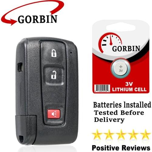 GORBIN 2+1 3 Buttons New Car Remote Key for Toyota Prius 2004-2009 312mhz MOZB31EG for Toyota Car Keys Fob ASK
