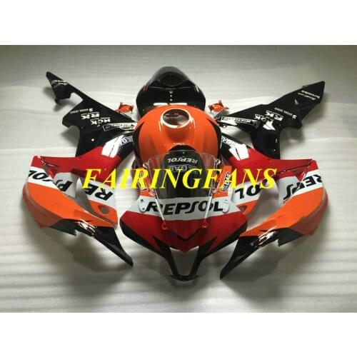 Injection Fairing kit for HONDA CBR600RR F5 07 08 CBR 600 RR CBR 600RR CBR600 2007 2008 Red orange Fairings set+gifts HJ52
