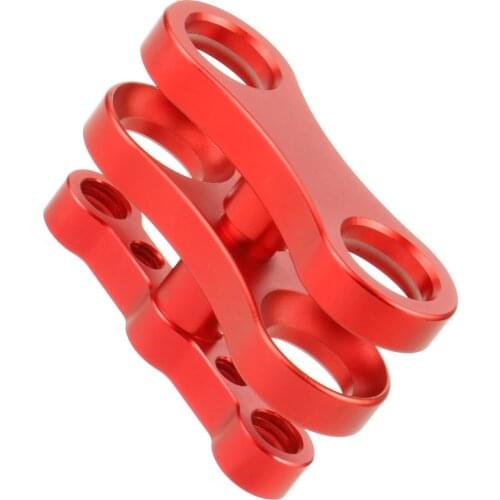 FEICHAO New Underwater Butterfly Clip Clamp for 1" Ball Joint Arm 1/4 3/8 Tripod Mount Adapter for Gopro Light Camera Bracket